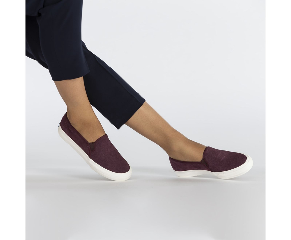 Slip Ons Keds Mujer Morados - Double Decker Suede - 6285-UVLKP